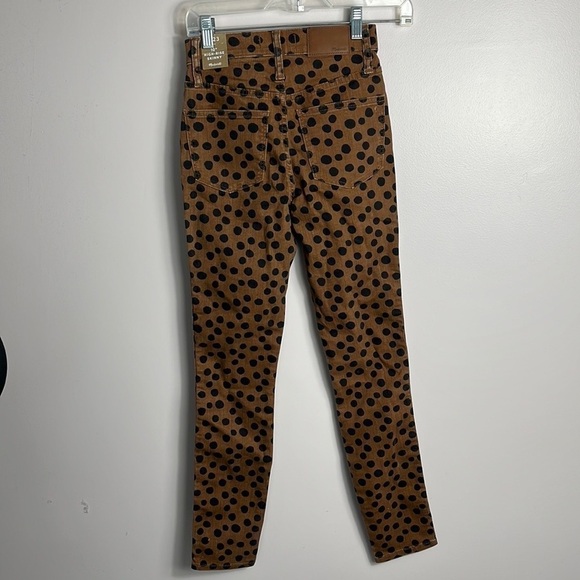 NWT Madewell 10" High-Rise Skinny Jeans in Leopard Dot Size 23 - Picture 6 of 15
